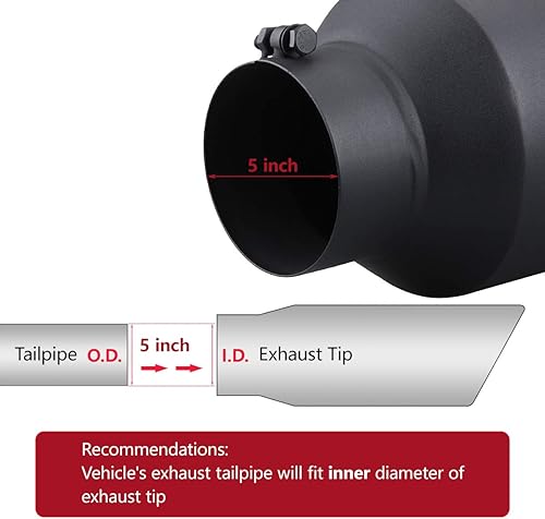 Miniatura 3 de LCGP Perno de corte de ángulo de extremo laminado de 15 pulgadas de largo en tubo de cola de punta de escape. Recubrimiento de polvo negro.