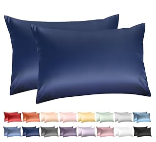 Deep Dream 600-Thread-Count Sateen Standard Pillowcases, Navy Blue