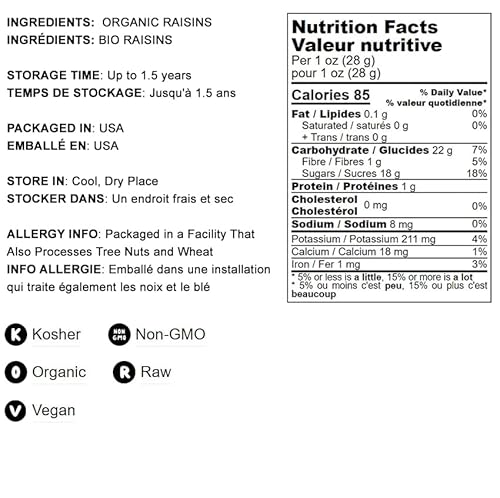 Food To Live California Organic Raisins, 1 Pound – Thompson Seedless Select, Sun-Dried, Non-Gmo, Kosher thumb #3