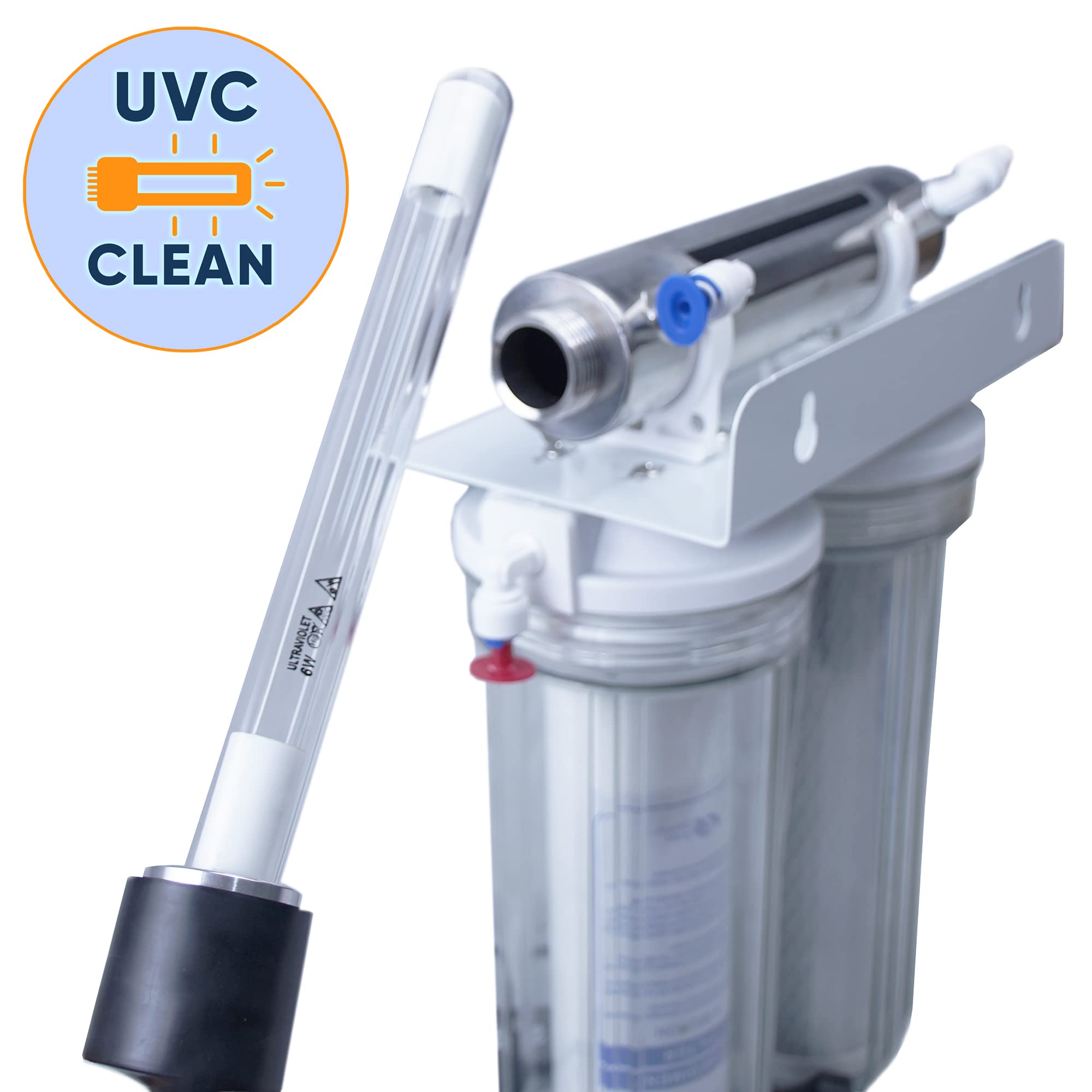 Filtro de agua lámpara UV 3 estadios triple sistema de filtración purificador agua lámpara de 6 W ultratravesoleta cartuchos de carbono activo esterilizador