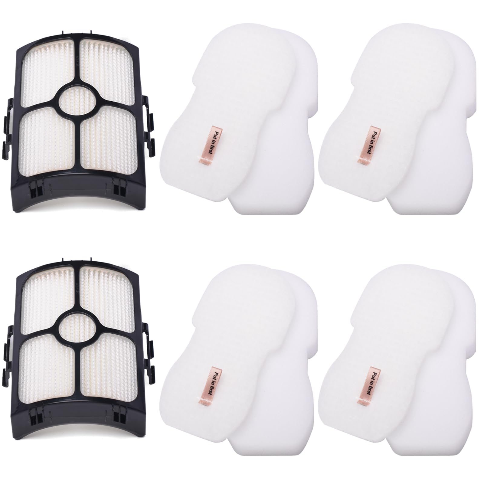 lavacum HZ3002 Filter Replacement for Shark HZ3002 Stratos Ultralight Corded Stick Vacuum, 2+ 4 PACK Foam Filter and Felt Filter, HZ3000 HZ3002 Part XFFKHZ3000 XHFHZ3000