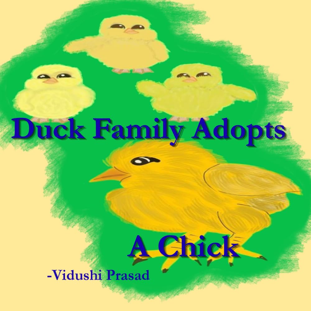 Duck Family Adopts A Chick