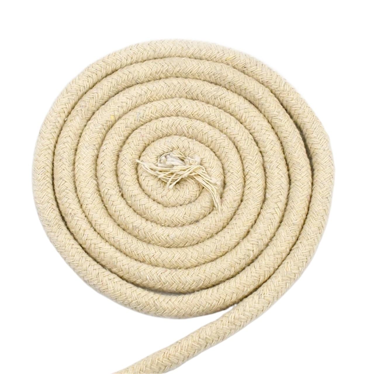 Cordón de Algodón Trenzado Bolsas de cordón algodón Trenzado, 10M, 4/6/8/10mm, 16 Partes, Cuerda Hilo for Ropa, decoración Textil for el hogar, Cordones macramé DIY(Beige-8mm)
