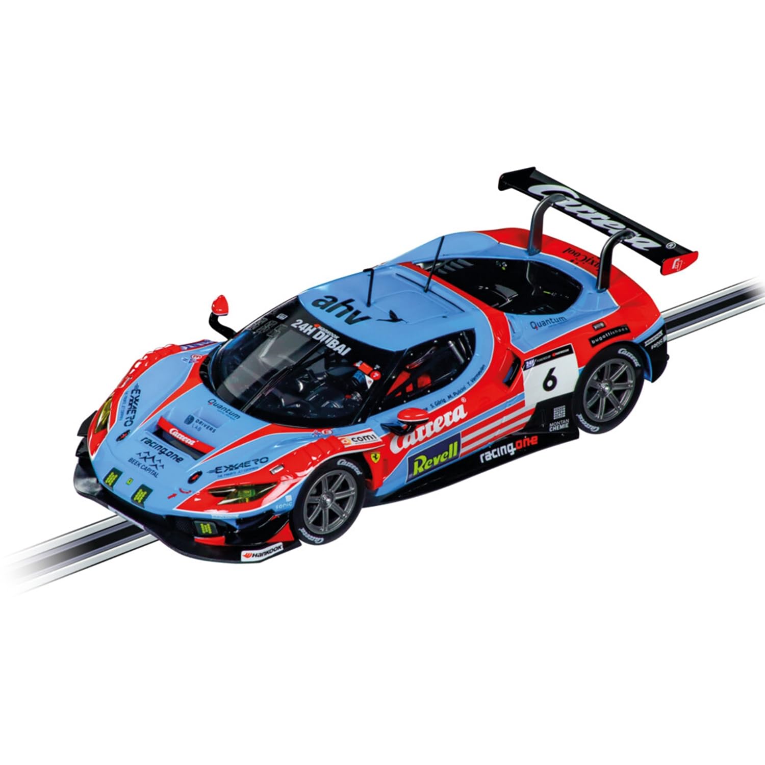 Carrera GO!!! 62585 - Set di base 62585 | 2 slot con 2 manopole wireless con pulsante turbo | inclusi looping, fly-over, curva e contatore di giri