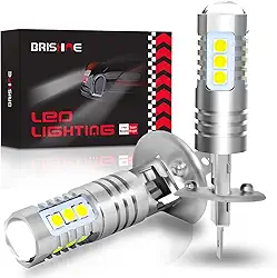 Lâmpadas de LED H1 de 6000 K Xenon branco, extremamente brilhante 3030 chips H1 lâmpadas de LED com projetor para faróis de neblina de carro, luzes de rodagem diurna DRL (pacote com 2)
