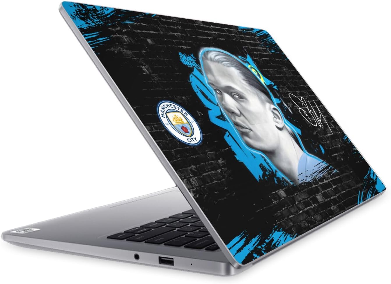 Head Case Designs Officially Licensed Manchester City Man City FC Erling Haaland Graffiti Collection by Murwalls Vinyl Sticker Skin Decal Cover Compatible with Mi Notebook 14 (2020)