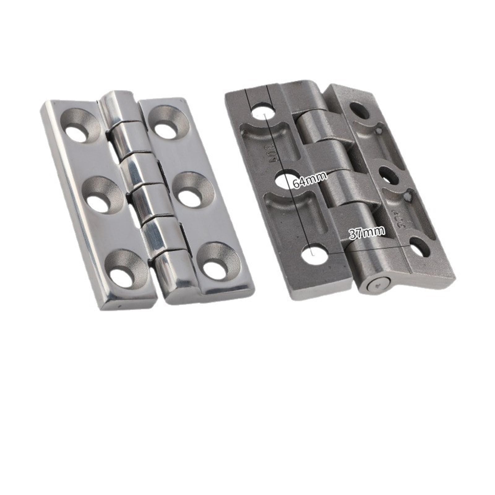 Vsitikvs 75-75-6Polished 304 Stainless Steel Heavy-Duty Zinc Alloy Hinges 90-60-8 1Pcs(75-75-6Polished)