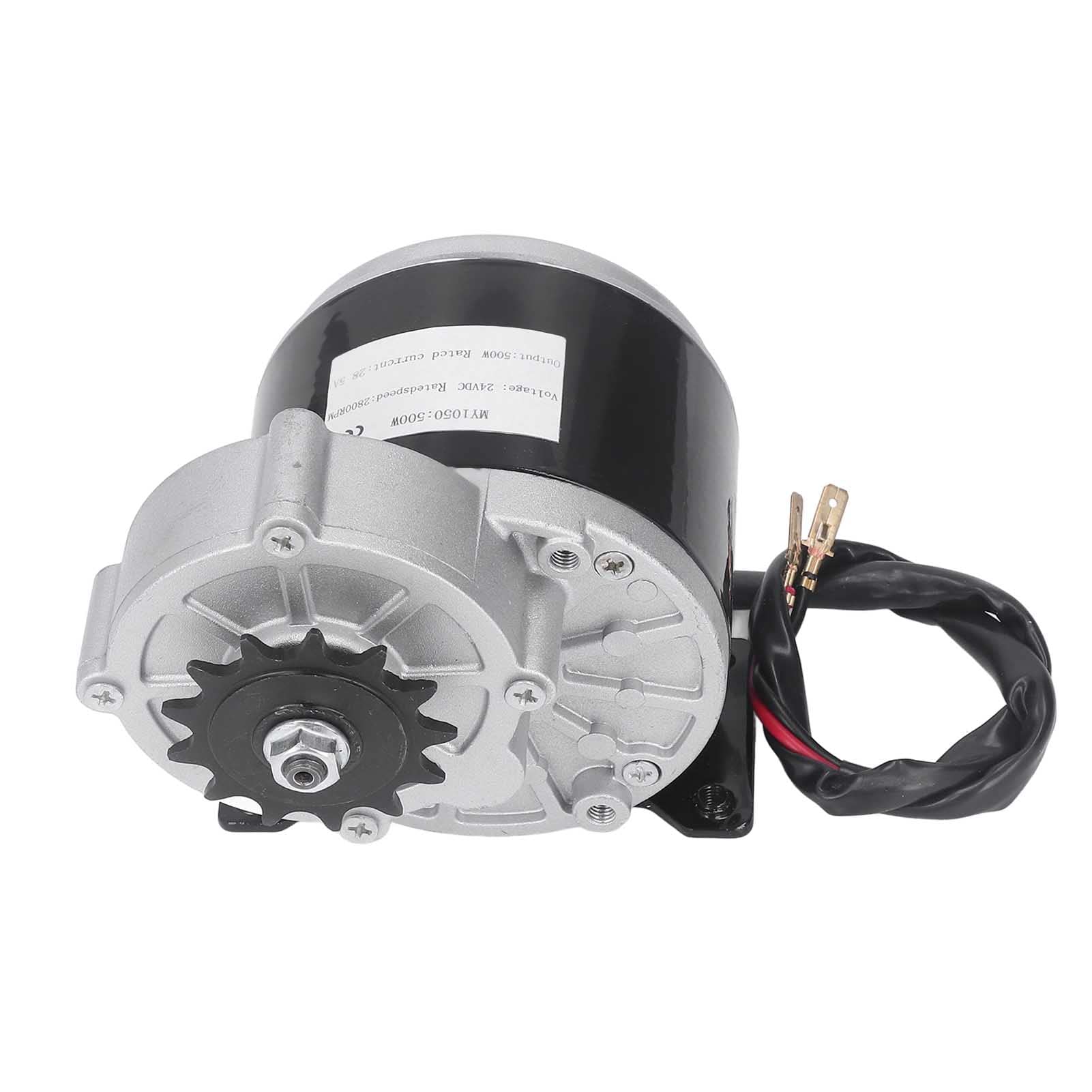 BuyWeek Moteur Électrique Réduction de Vitesse DC 24V 500W, 13T 2800 RPM Moteur à Engrenages Réduction de Vitesse Moteur à Brosse pour Vélo Électrique