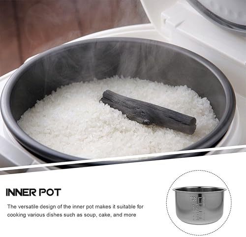 Miniatura 3 de Luxshiny Olla de arrocera interior de 5 l 5.5 in antiadherente olla de cocina de acero inoxidable tazón de sushi olla vaporera tanque interior cubo