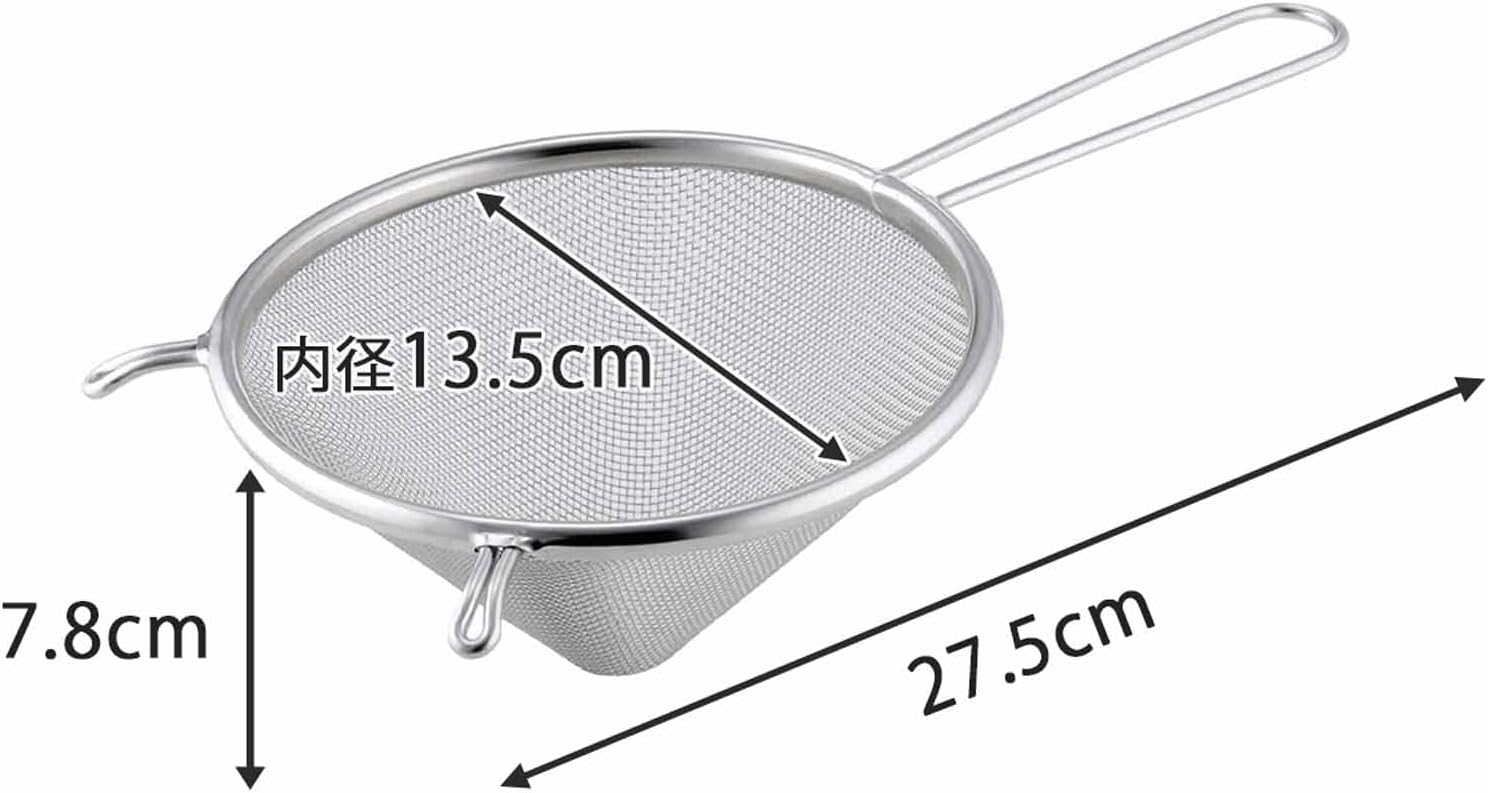 Shimomura Planning 39905 Strainer, Soup Strainer (Made in Japan), Dishwasher Safe, Heavy Duty, Can Also Be Strained, 16 Mesh, Egg, Pumpkin, Potatoes, Tomato, Stainless Steel, Tsubamesanjo