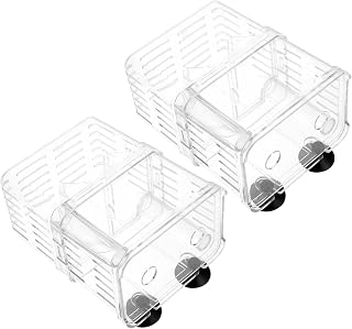 2Pcs Caixas Caixas de Isolamento Caixa De Criação De Peixes De Peixes De Plástico Aquário Aclimatação Camarão Clownfish Peixes Guppy Incubadora Incubadora para O Bebê