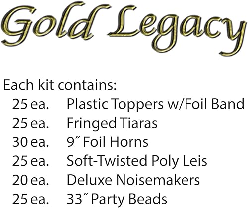 Miniatura 2 de Beistle Kit de fiesta surtido Gold Legacy para 50
