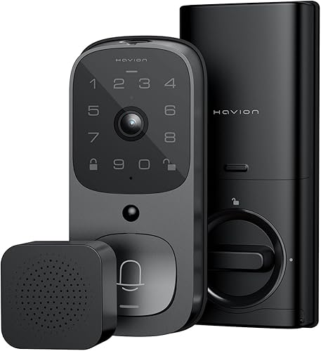 Miniatura 10 de Timbre de video inalámbrico con juego de cerradura inteligente, incluye timbre, cámaras duales, 5MP 3K QHD, pantalla de 2 pulgadas y eMMC de 32 GB,