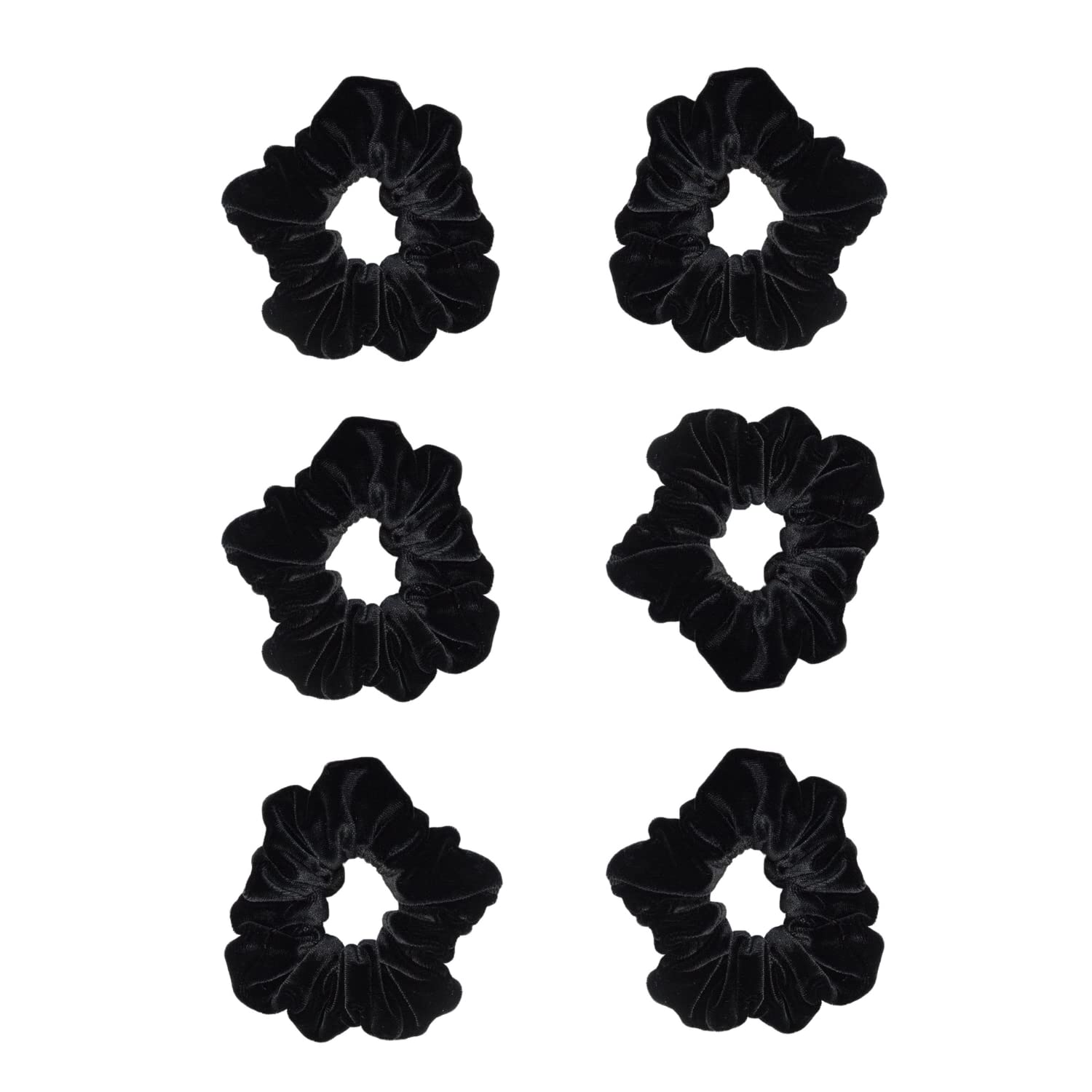 Nishant Enterprises Black Color Medium Size Velvet Scrunchies for Women Hair Elastic Bands (Blk vlvt band L_11) (PACK OF 6) (B0BWRVB638) Amazon Price History, Amazon Price Tracker