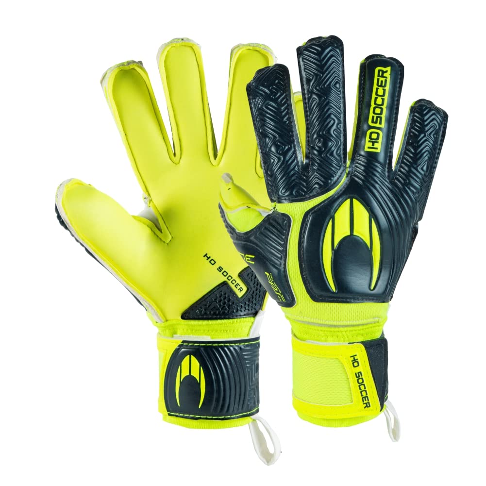 HO SoccerONE Flat Protek Maze Lime Goalie Goalkeeper Gloves for Youth&Adult