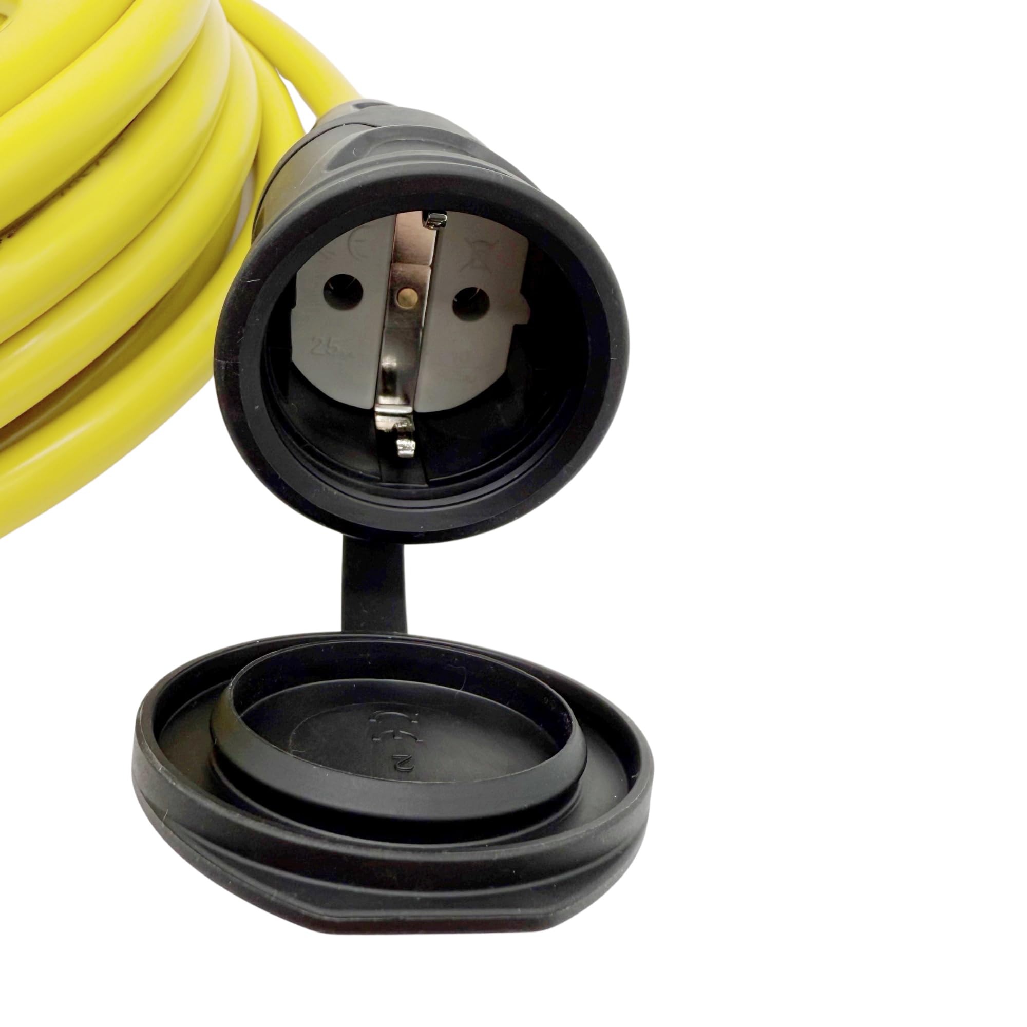 Verlängerungskabel Kabel H07BQ-F 3x2,5mm² Outdoor Außen IP44 in GELB 10m