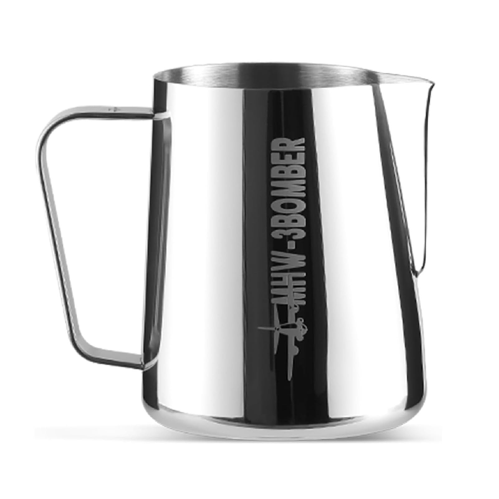 Jarra para Espumar Leche, Taza Espumadora de Acero Inoxidable de 600ml para el Hogar, Oficina, Jarra Leche Barista (400ml)
