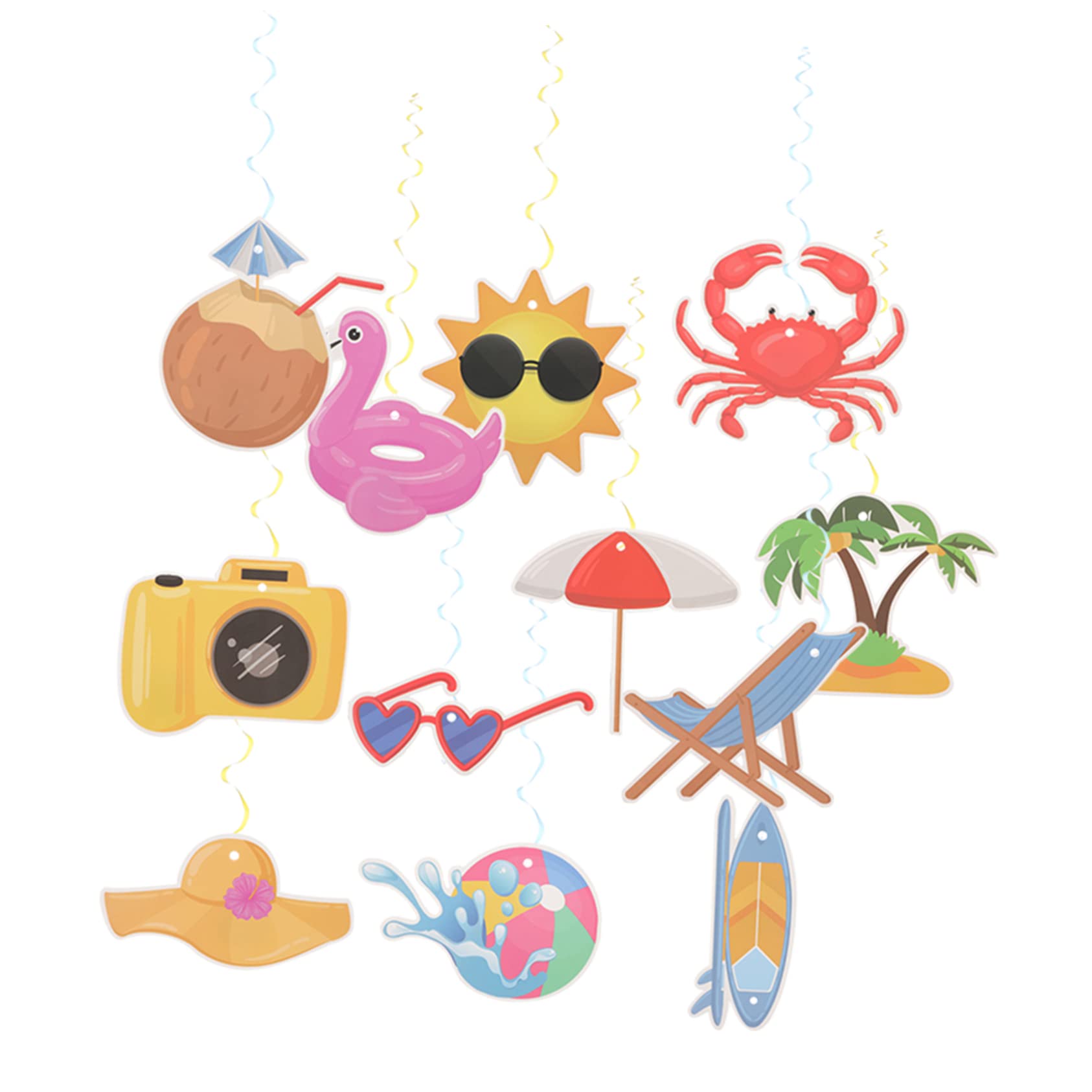 LALAFINA 36pezzi Decorazioni Da Appendere Luau Per Feste Estive Per Party Tropicali Atmosfera e Riutilizzabili