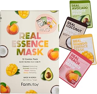 FARMSTAY Real Essence - Paquete de 12 mascari...