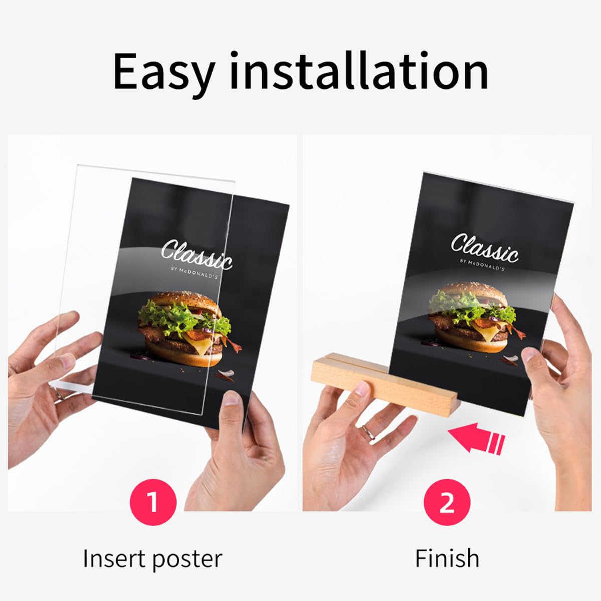 Amazon.co.jp: アクリルスタンド A4サイズ 縦 サインホルダー