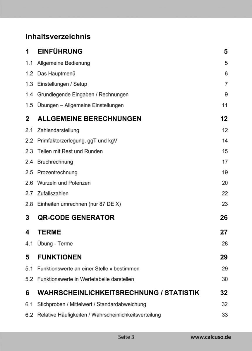 CALCUSO Guidebook compatible with calculator Casio fx-82DE X ClassWiz, 80 pages in DIN A5 - Image 3
