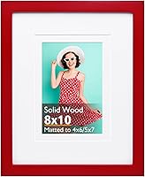 Vista 89 de KINLINK Marco de Fotos 11x14 Natural, Marco de Madera Maciza 11x14 con Plexiglás Acrílico para Fotos 5x7/8x10 Con Paspartú, Exhibición de Mesa