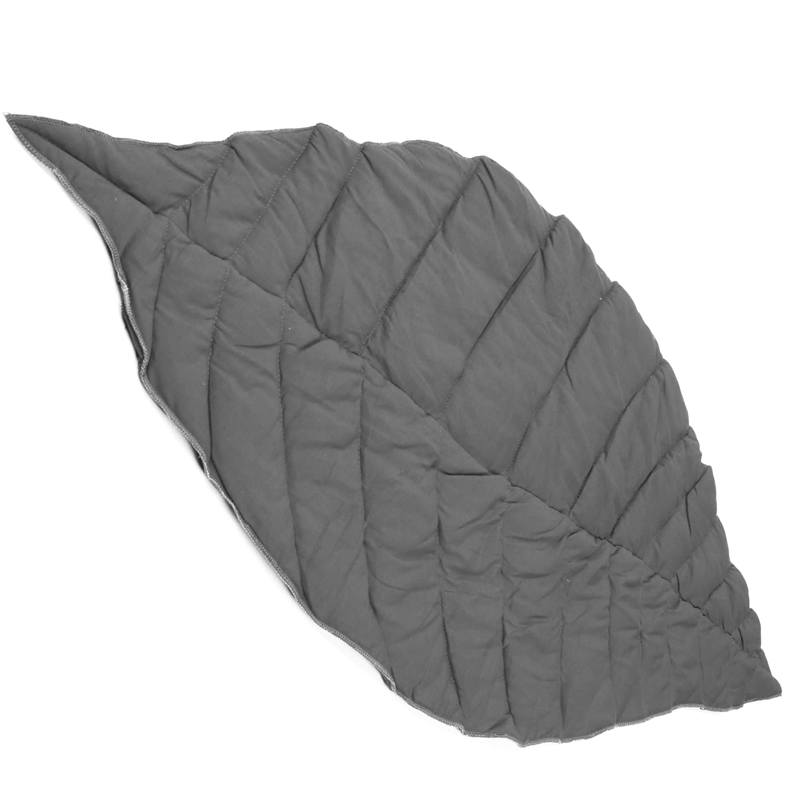 Baby Crawling Carpet Mat, Maple Leaf Shape Handmade Baby Play Mats Super Soft and Textured Baby Playmat Carpet Blanket for Kid's Room Decoration(Grey)