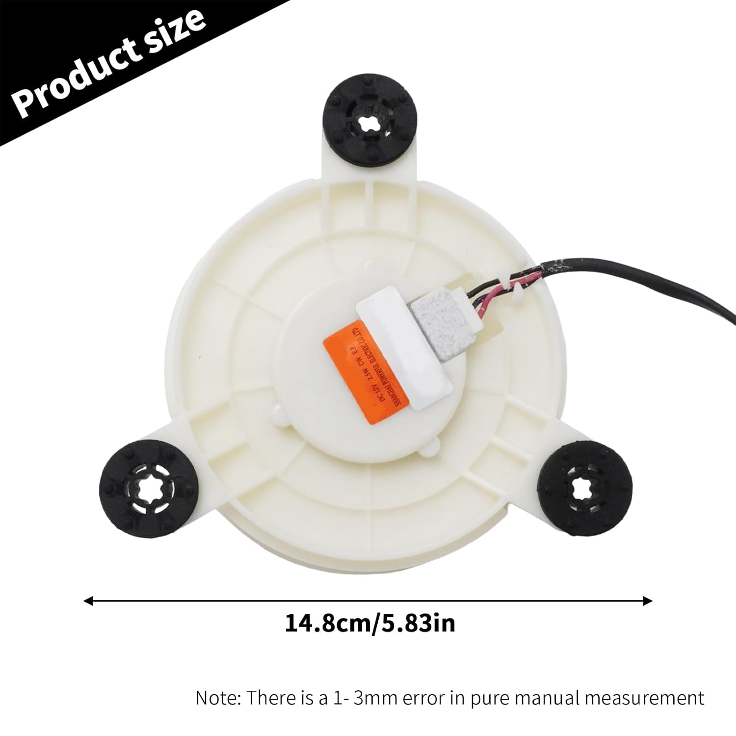 DC12V 2.5W Freezer Evaporator Fan Motor, Replacement for GE FUF14DLRAWW FUF14DLRBWW FUF14DLRCWW FUF14DLRDWW FUF14QRRAWW FUF14SMRAWW FUF14SMRBWW