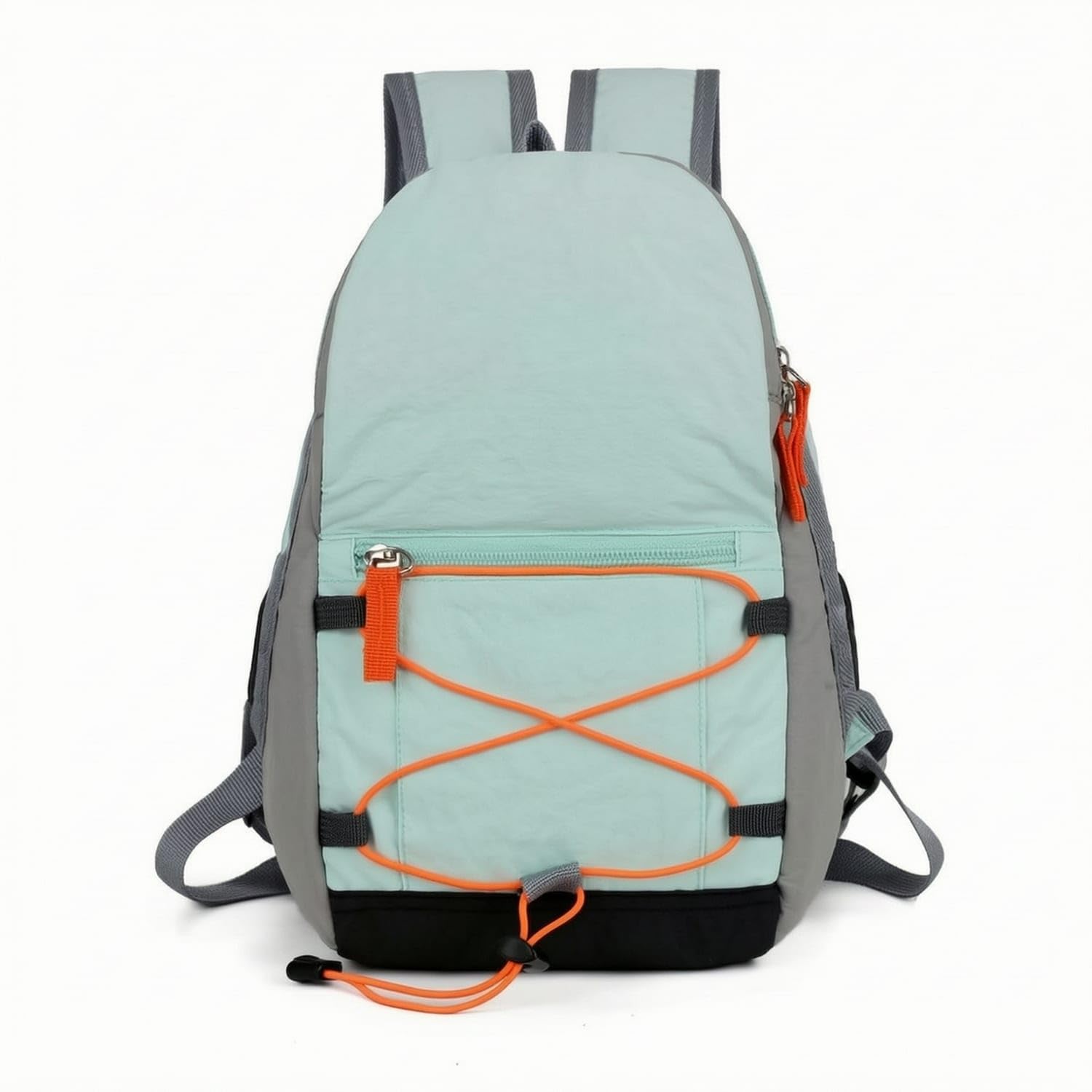 Compact Outdoor Backpack Lightweight Backpack with Elastic Cord Adjustable Daypack Padded for Hiking, Travel, Commuting, Green-picture-12