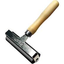 GELELF Smooth Peeling Brayer Roller - Wood Hand Roller Rollers Ink Roller Tape Roller for Gluing Taping Gel Printing Inking Block Printmaking Stamping Scrapbooks #6 4 Inch 10CM