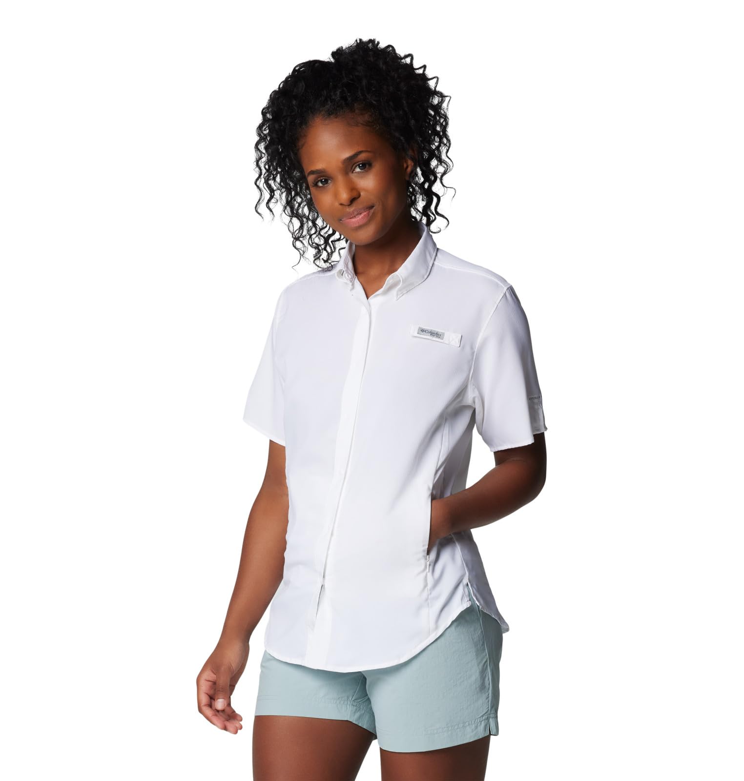 Columbia Chemise à Manches Courtes Tamiami II pour Femme, Blanc 2024, Taille XS, Blanc 2024, XS