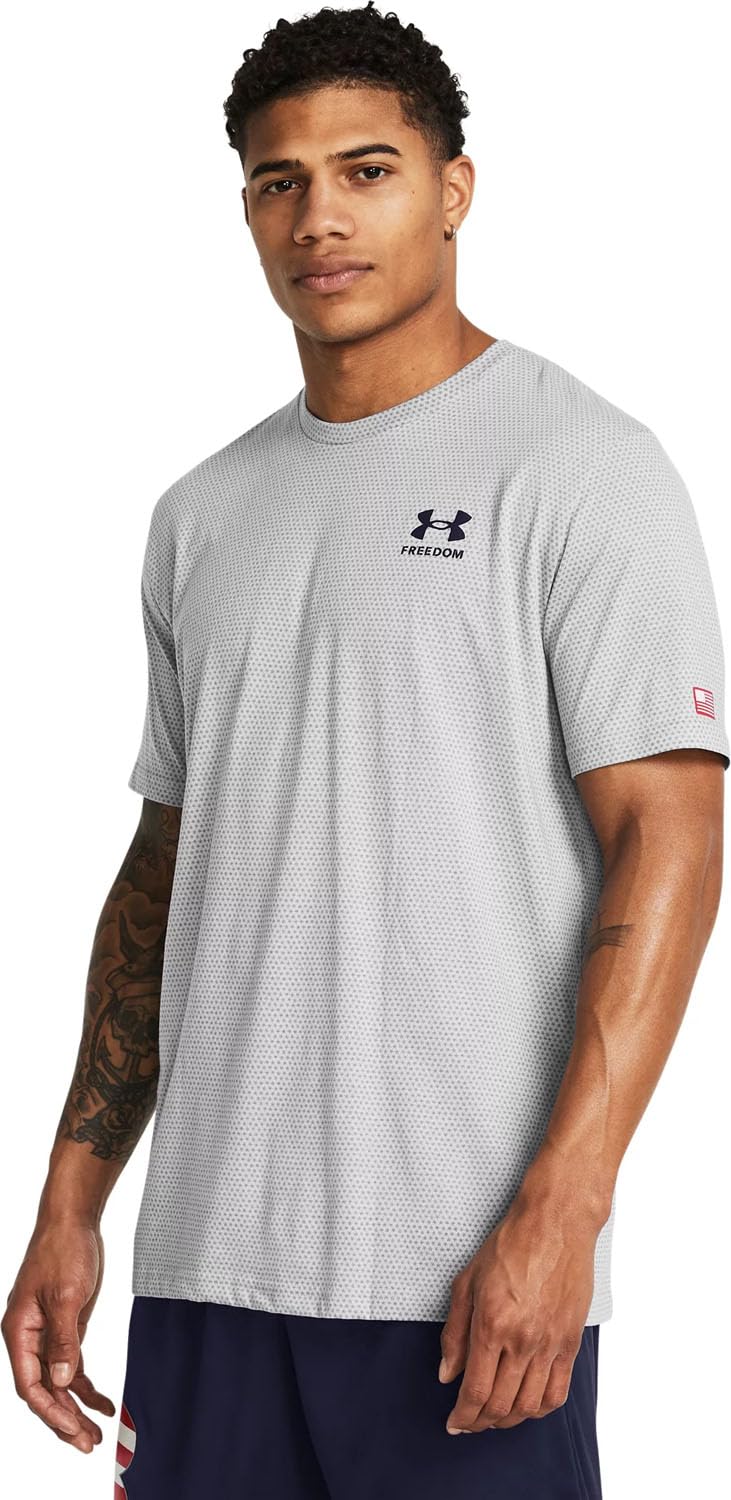 Under Armour 1386734-12-MD Freedom Vets Day T Mod Gray MD