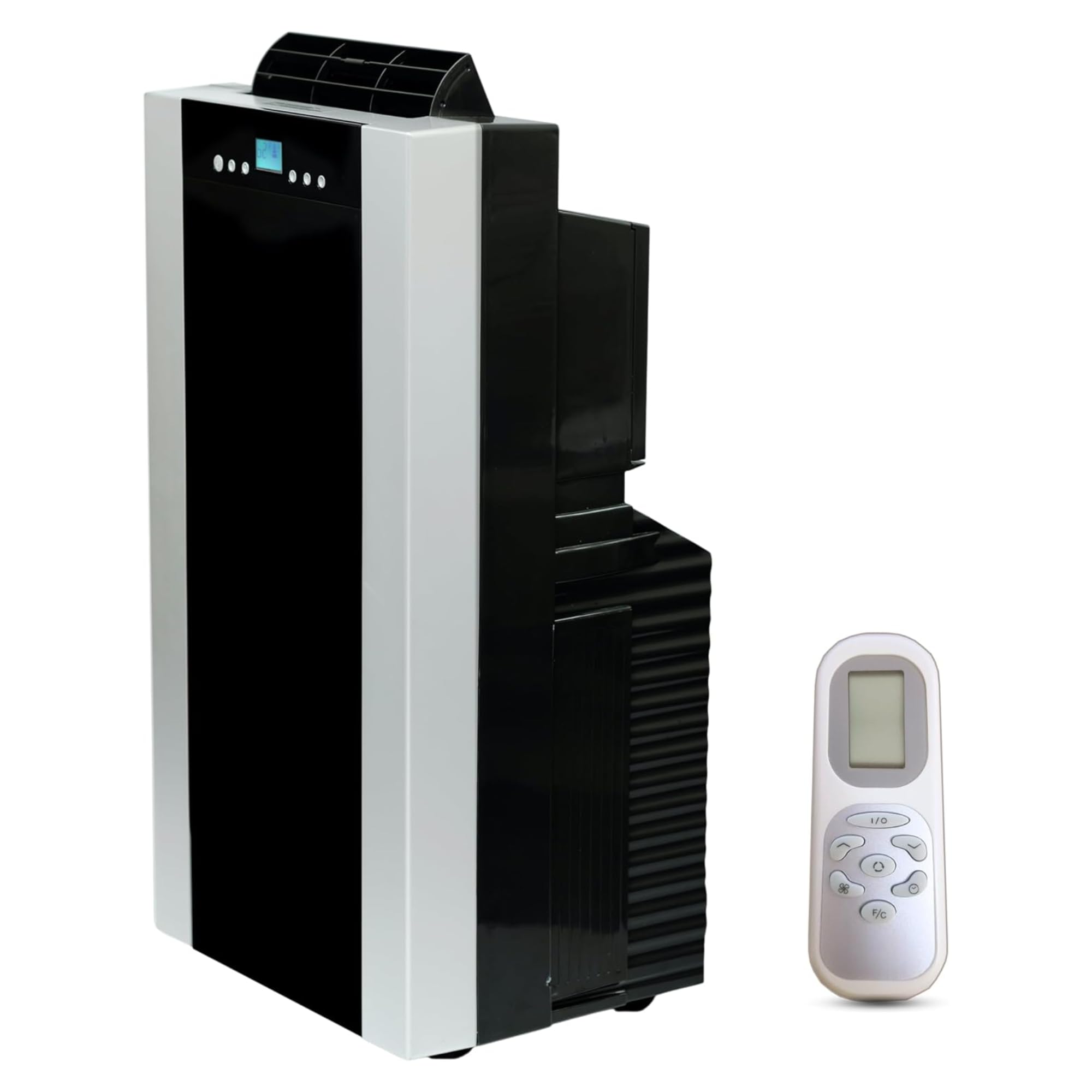 14 000 BTU Dual Hose Portable Air Conditioner with Heater 4-in-1 Cooling Heating Dehumidifier Fan Remote Control Fast