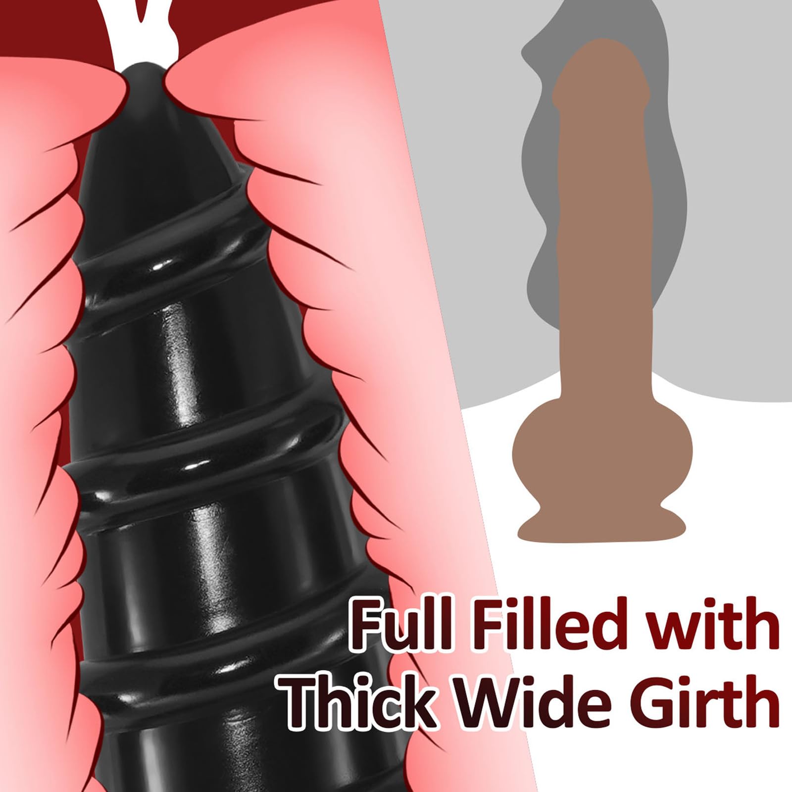 11.41'' X 3.03'' Super grande grueso ancho giro culo enchufe G-punto dildo anal apertura entrenador camilla copa de succión para manos libres adultos juguetes sexuales para hombres avanzados mujeres