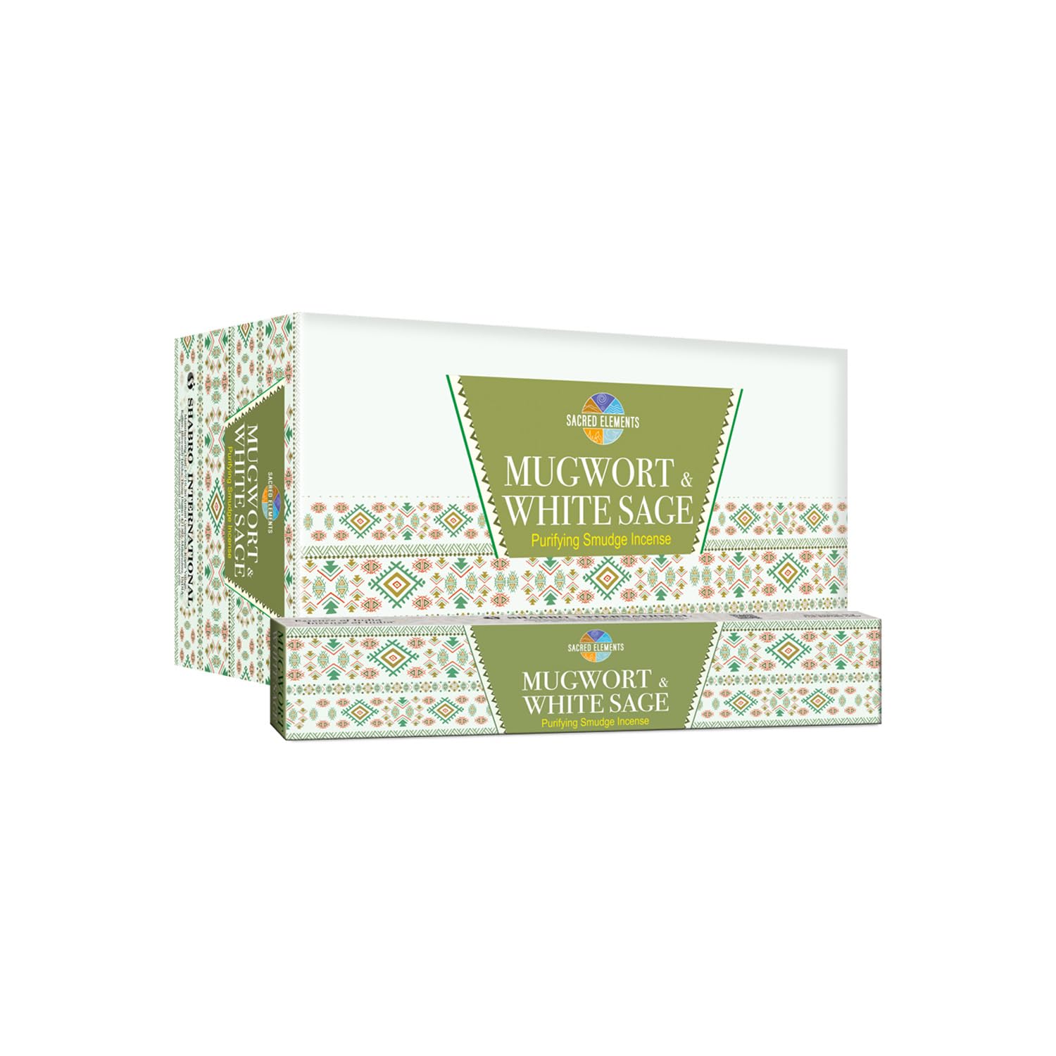White Sage Incense with Mugwort- Natural Mugwort Magic Herb to Soothe Nerves & Improve Mood | Sage Incense Sticks for Cleansing | Thoughtful Gift for Loved Ones (12 Packs, 100+ Sticks)