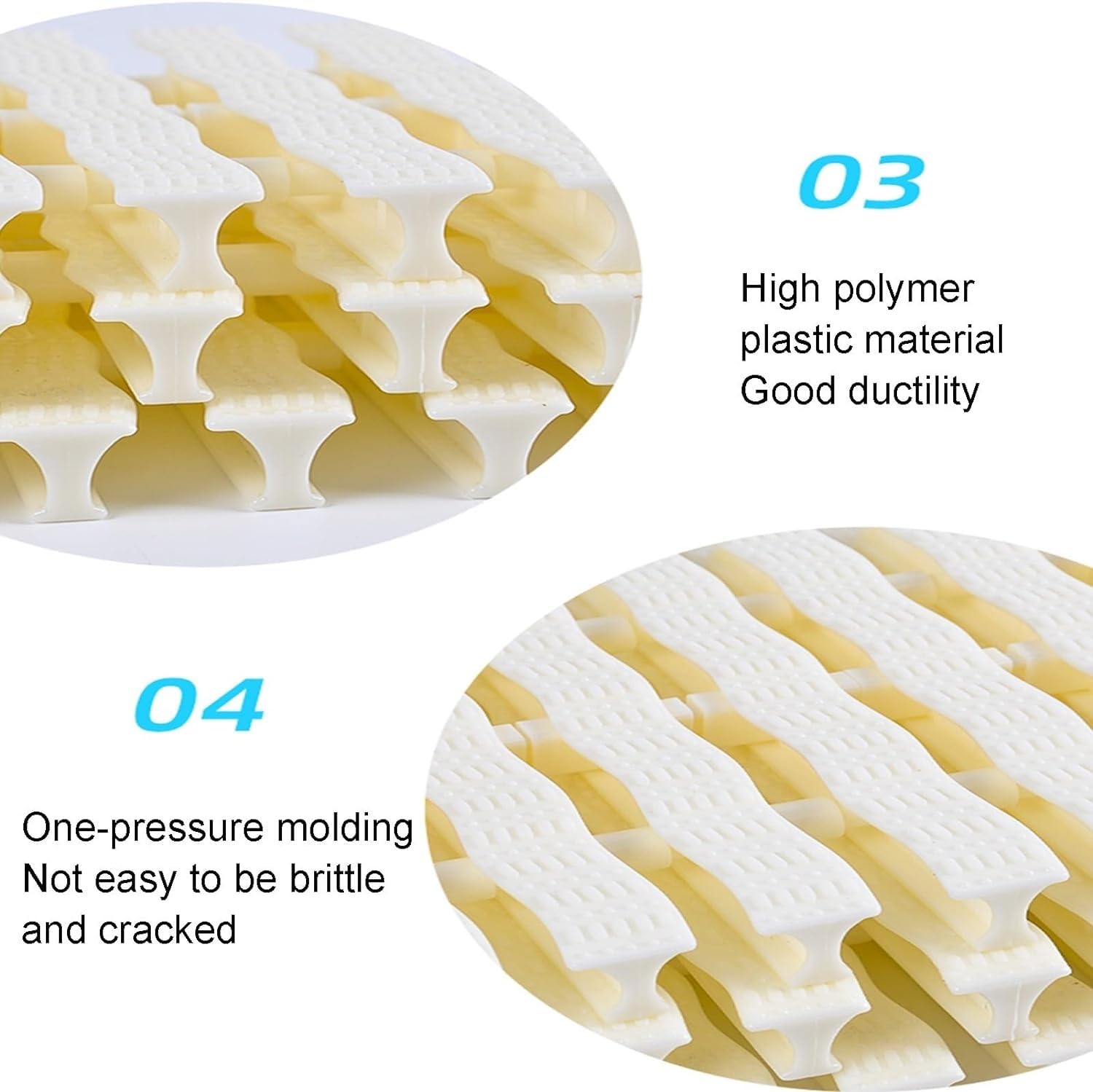 Griglie di drenaggio per Piscina, Griglie di drenaggio per Piscina Beige, Larghezza 18-40 cm, griglia di Scarico in plastica ABS, Copertura per griglia di Troppo Pieno, Confezione da 1/2/4/6