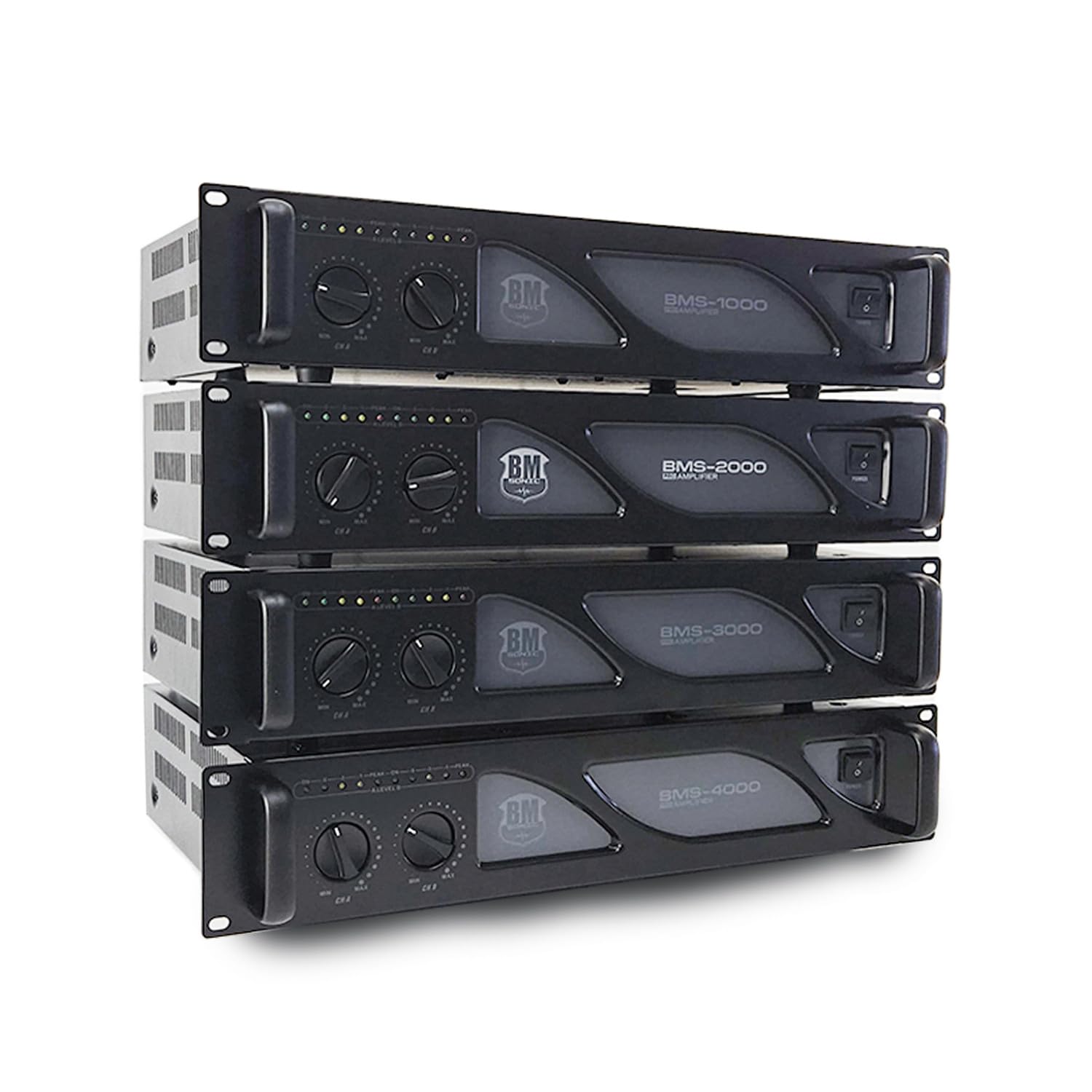 Amplificateur DJ Sono BMSonic BMS-1000-2x500W - Technologie MOSFET avec Ventilation Continue