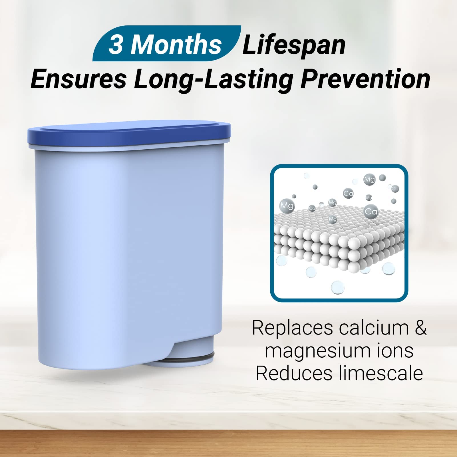 Filtro Acqua Maxblue Per Philips AquaClean CA6903 - Riduce Calcare E PFAS, 4 Pezzi - Foto 2