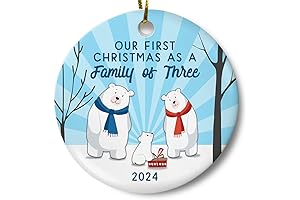 Our First Family Christmas as a Trio Festive Keepsake