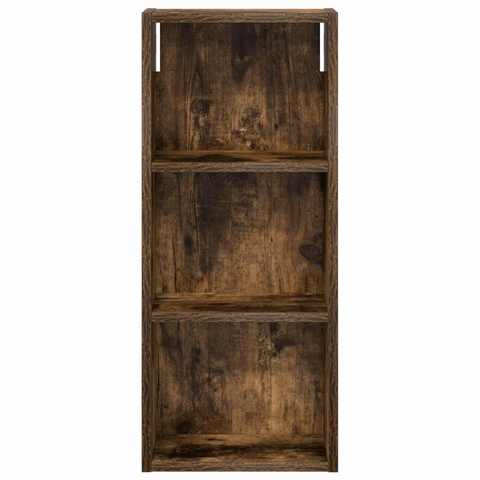 Makastle Armoire Murale Salle de Bain Chêne Fumé 30x14x70 cm