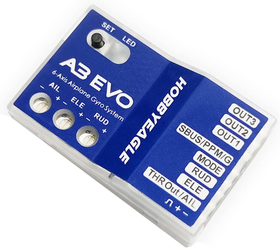 Primer pla del controlador de vol HobbyEagle A3 EVO