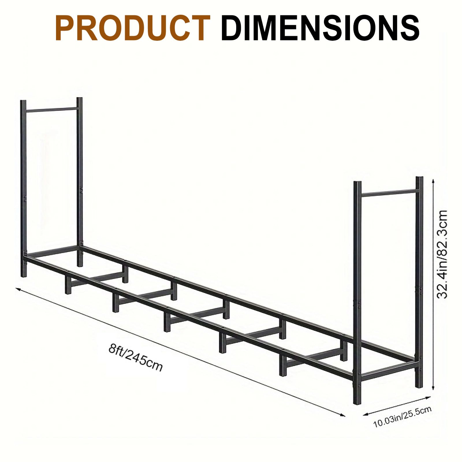 Kaminholzregal aussen Metall,Holzunterstand für Veranda Garten Terrasse Hof | Kaminholzregal Metall, Wasserdichter Holzlager, Stapelhilfe Brennholz, Stapelhilfe für Brennholz Garten Terrasse