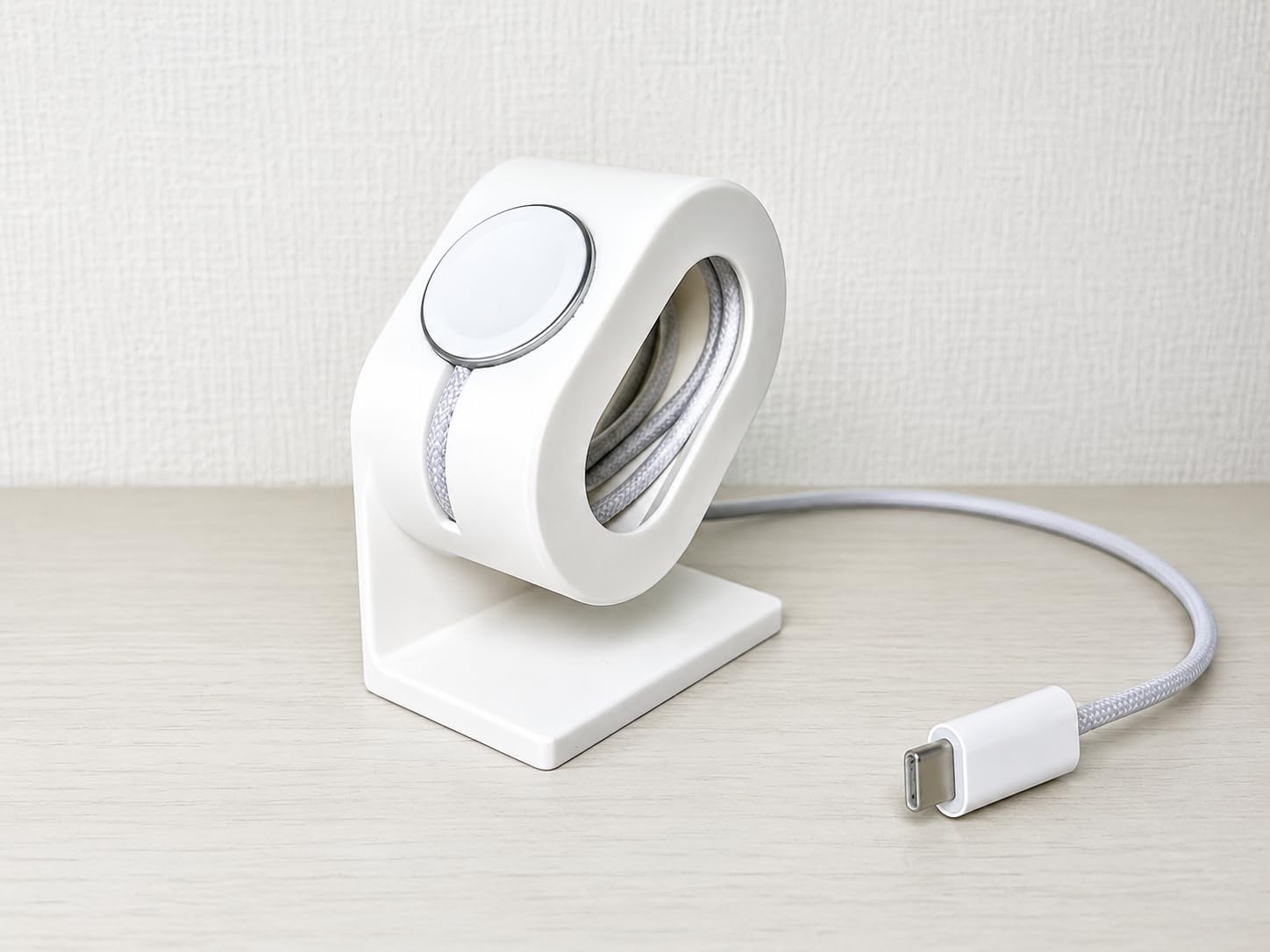 iWatch Charger Stand Compatible with Apple Watch Ultra/Series 8/SE2/7/6/SE/5/4/3/2/1 (49mm to 38mm) | Charging Dock Holder with Nightstand Mode | White (Charger Not Included)-image-24