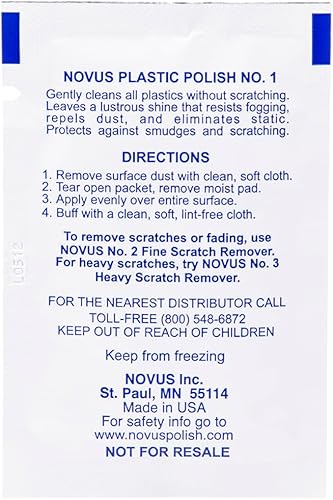 Miniatura 3 de NOVUS 7022  Plastic Clean & Shine #1  1 paquete de tamaño de muestra