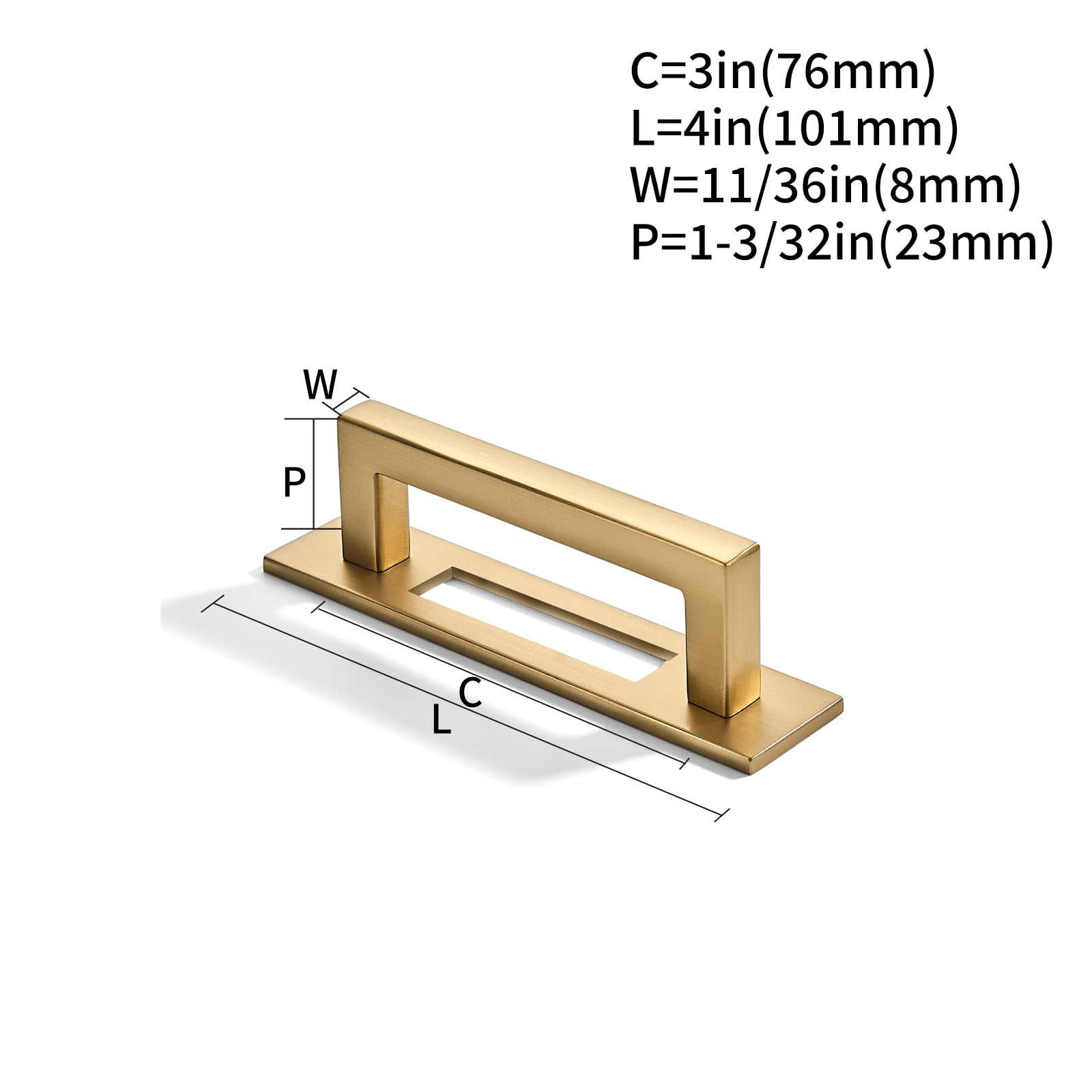 KHTUMEWARE-207BP Champagne Bronze Cabinet Pulls CTC 3 in (76 mm) 5-Pack in Champagne Bronze — KHTUMEWARE