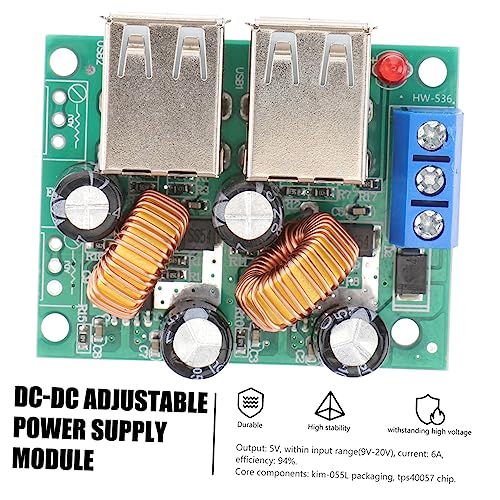 Module Alimentation USB Convertisseur DC Compact Régulateur de Tension Lot de 2 - 4