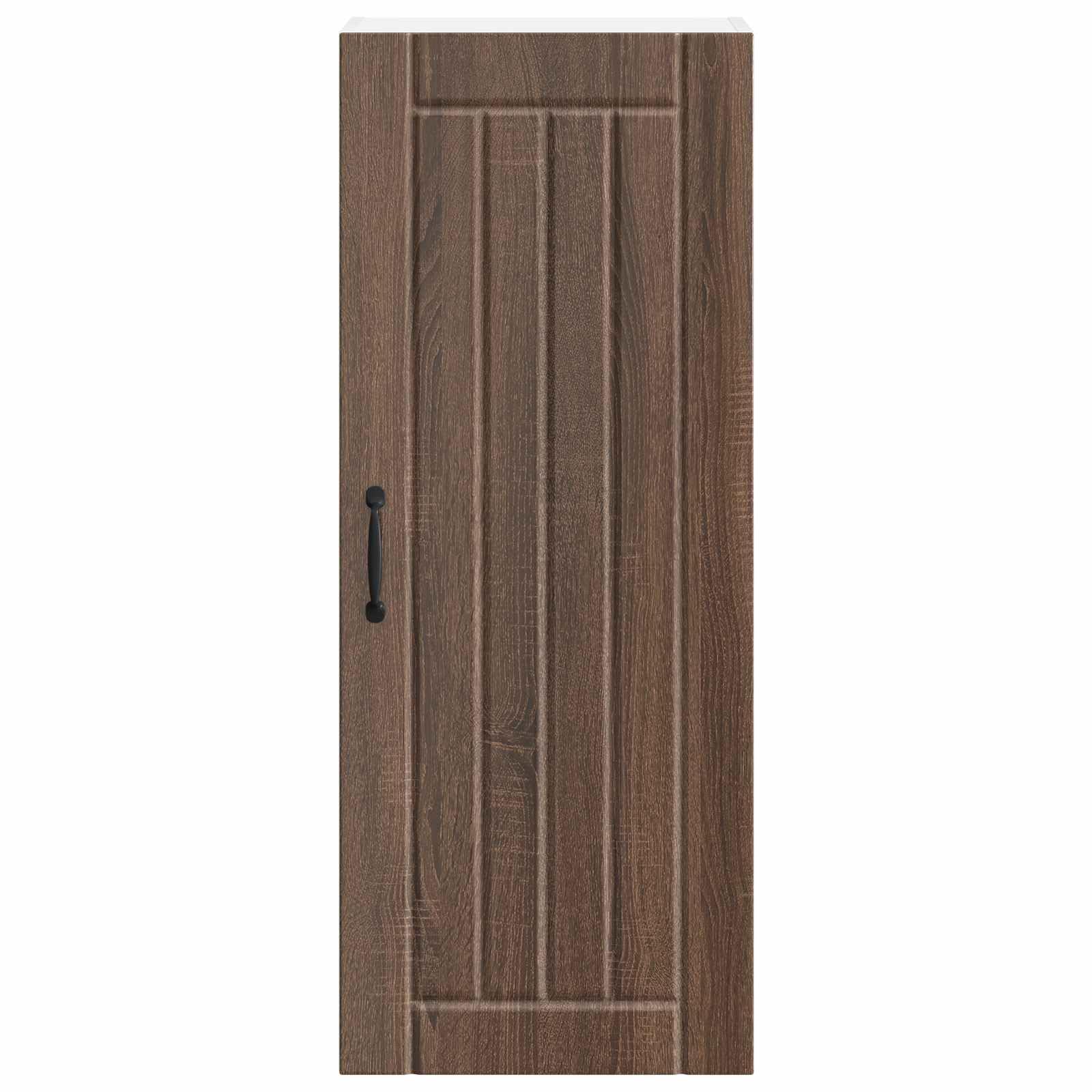 Armadio da parete Lucca in rovere marrone, 40 x 31 x 100 cm, in