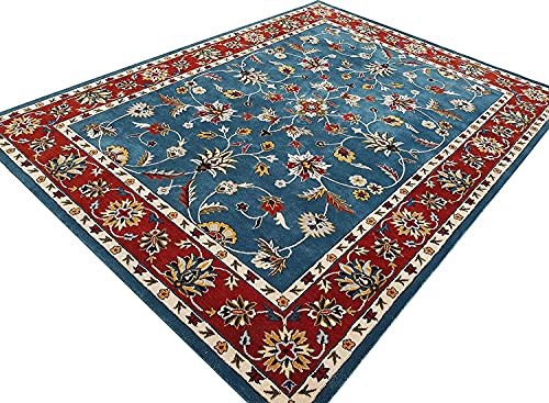 Image of Mordern Design Handmade Tufted Carpet Pure Woollen Export Quality Carpet for Living Room, Bedroom Hall [ Size 6 x 8, Color Multi T3 ]