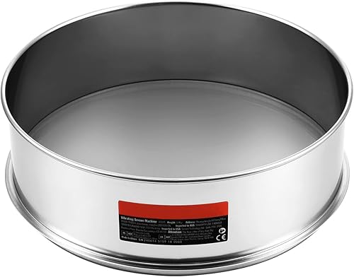 Happybuy Tamiz de harina de malla 80, tamiz de malla fina de acero inoxidable 304, colador de 12.6 pulgadas para harina, Mungbean, arroz, hornear,