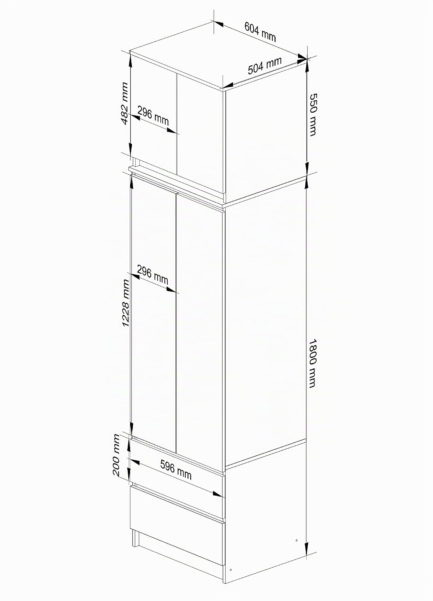 AKORD | Armadio con Estensione | Armadio con Ripiani, e Appendiabiti e Cassetti | 234 cm di Altezza | Mobiletto Cameretta Camera da Letto | Mobili soggiorno | Guardaroba |Rovere Sonoma | Bianco